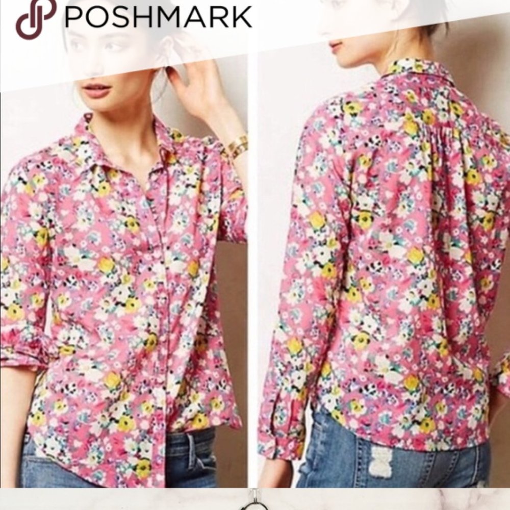 Anthropologie Holding Horses Isla Floral Blouse NWT! Size 10 RARE